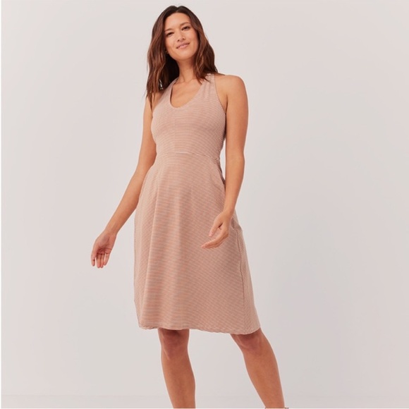 Pact Dresses & Skirts - Pact Organic Cotton Shell Stripe Fit & Flare Halter Dress - S
